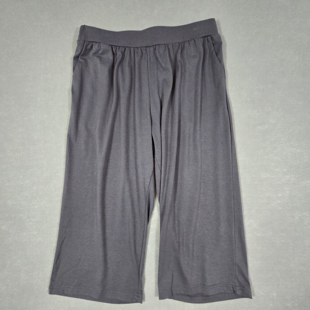 Women's Yoga Jogger Workout Wide Leg Cropped Capri Pants with Pockets XL NEW